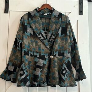 Rhonda Stark Zuni Turquoise Wrap Jacket